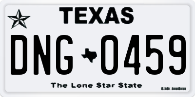 TX license plate DNG0459