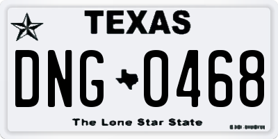 TX license plate DNG0468