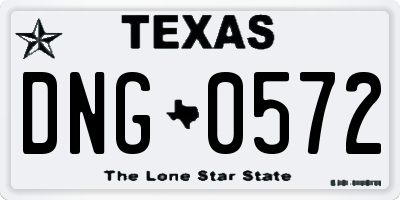 TX license plate DNG0572