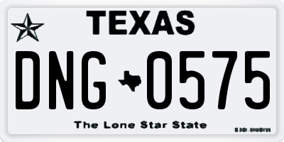 TX license plate DNG0575