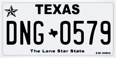 TX license plate DNG0579