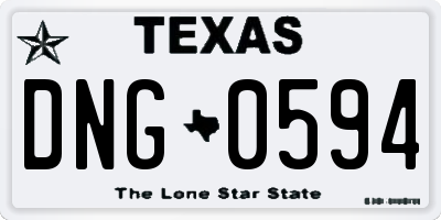 TX license plate DNG0594