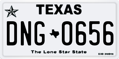 TX license plate DNG0656