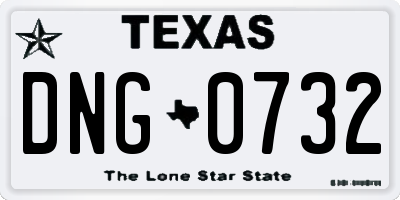 TX license plate DNG0732