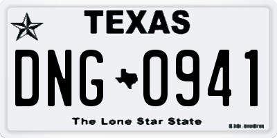 TX license plate DNG0941