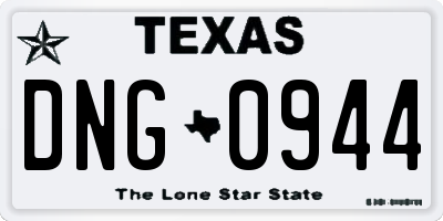 TX license plate DNG0944