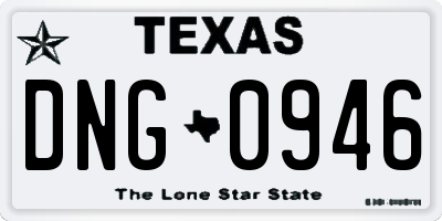 TX license plate DNG0946