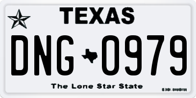 TX license plate DNG0979