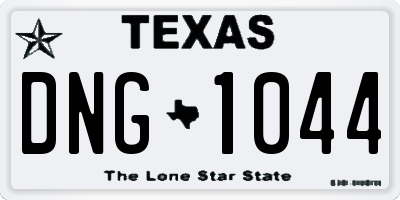 TX license plate DNG1044