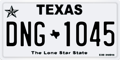 TX license plate DNG1045