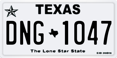 TX license plate DNG1047