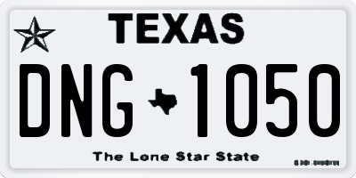 TX license plate DNG1050