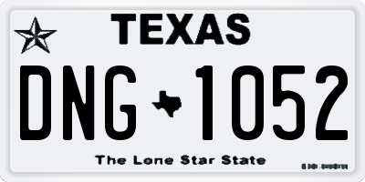 TX license plate DNG1052