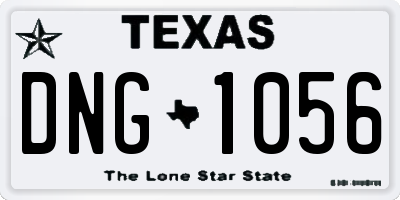TX license plate DNG1056