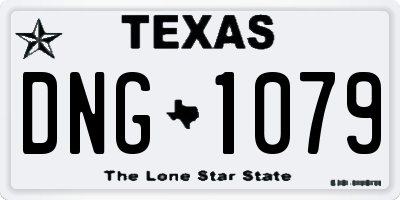 TX license plate DNG1079