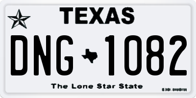TX license plate DNG1082