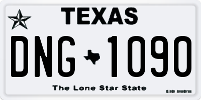 TX license plate DNG1090