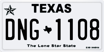 TX license plate DNG1108