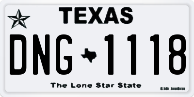 TX license plate DNG1118