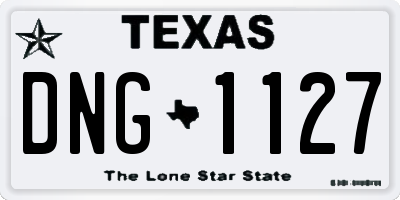 TX license plate DNG1127