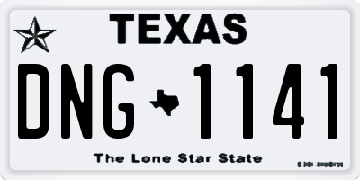 TX license plate DNG1141