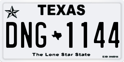TX license plate DNG1144
