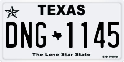 TX license plate DNG1145