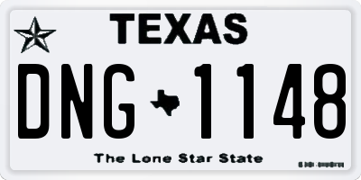 TX license plate DNG1148