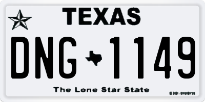 TX license plate DNG1149