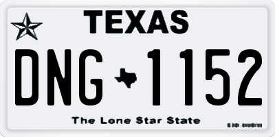 TX license plate DNG1152