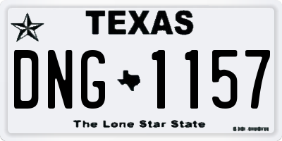 TX license plate DNG1157
