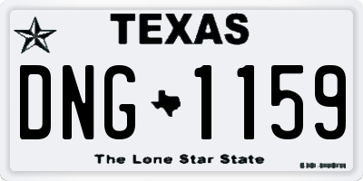 TX license plate DNG1159