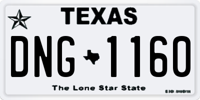 TX license plate DNG1160
