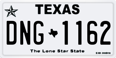 TX license plate DNG1162