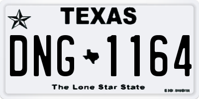 TX license plate DNG1164