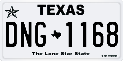 TX license plate DNG1168