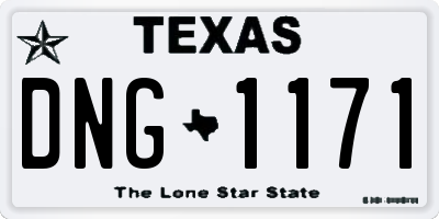 TX license plate DNG1171