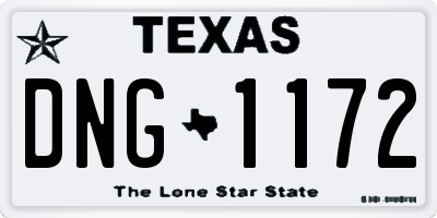 TX license plate DNG1172