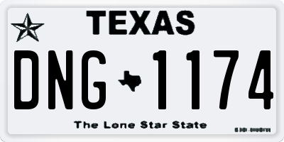 TX license plate DNG1174