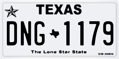 TX license plate DNG1179