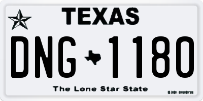 TX license plate DNG1180