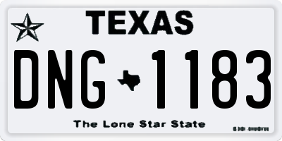 TX license plate DNG1183