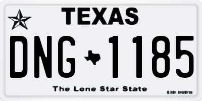 TX license plate DNG1185