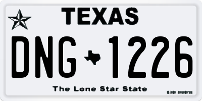 TX license plate DNG1226