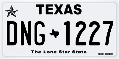 TX license plate DNG1227