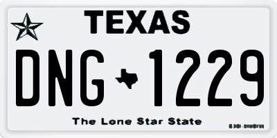 TX license plate DNG1229