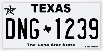 TX license plate DNG1239