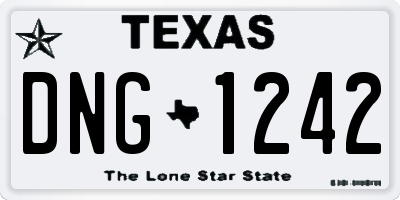TX license plate DNG1242