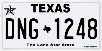 TX license plate DNG1248