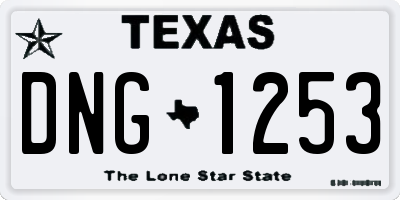 TX license plate DNG1253